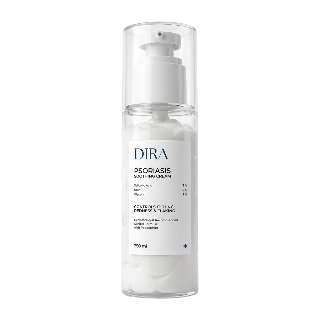 Psoriasis Soothing Cream (250 ml) – Targeted Relief for Itching, Redness & Flaking | 3% Salicylic Acid, 5% Urea & Peppermint