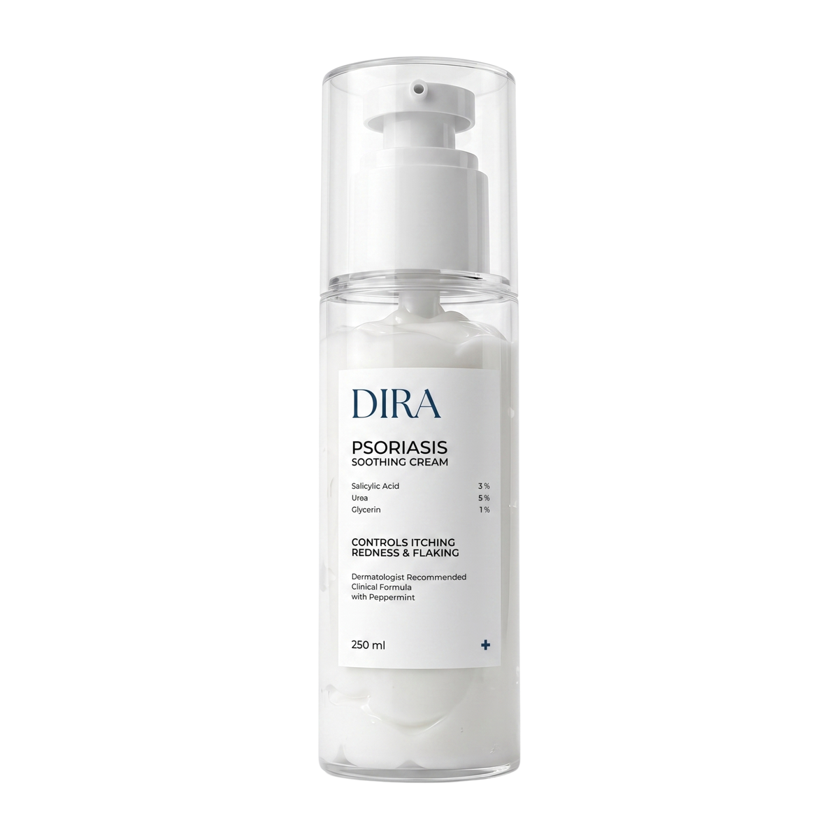 Psoriasis Soothing Cream (250 ml) – Targeted Relief for Itching, Redness & Flaking | 3% Salicylic Acid, 5% Urea & Peppermint